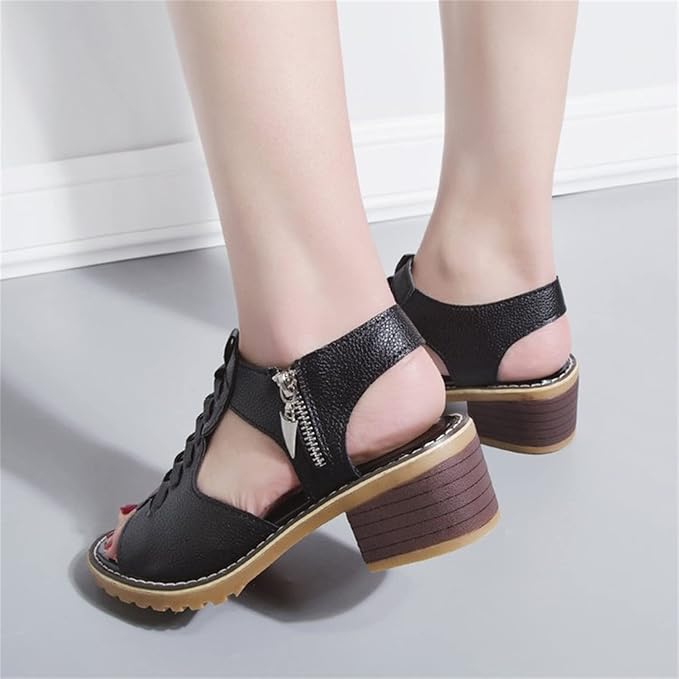 GR - Orthopedic sandals with heels | Comfortable women's sandals with lace design