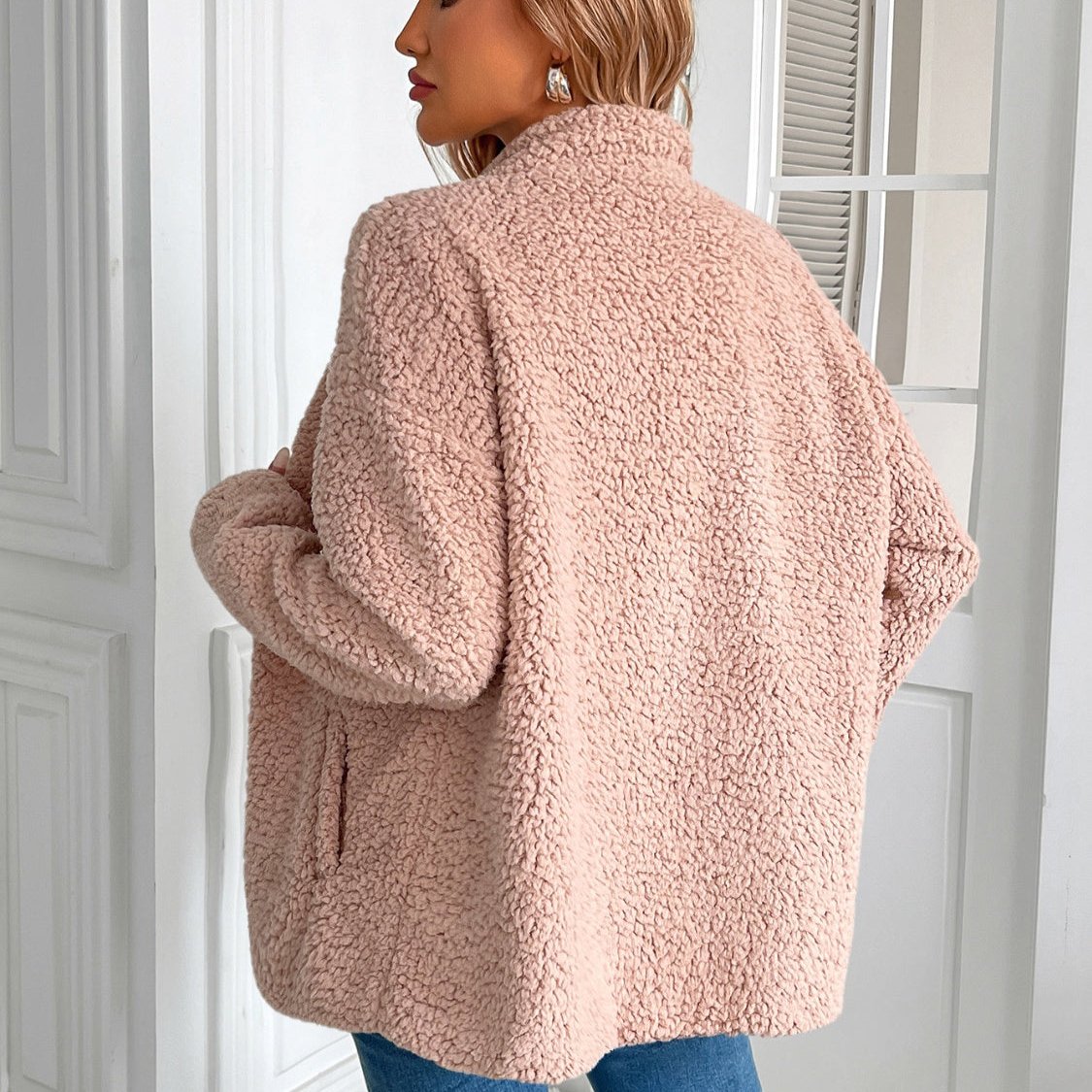 GR | Casual Winter Zip-Up Fuzzy Jacket for Women