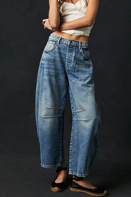 GR | Rosiedress Mid Rise Barrel Leg Jeans