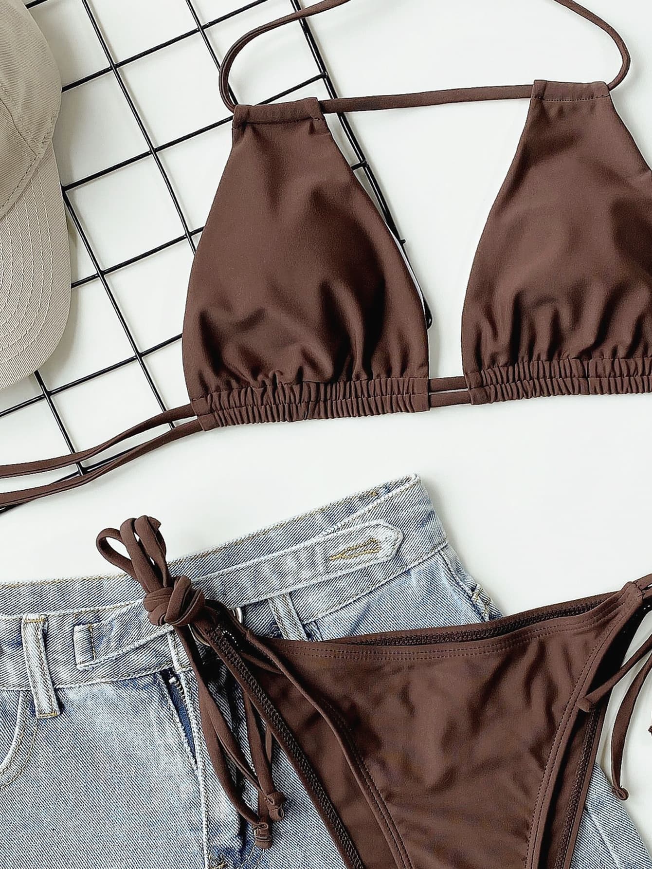 GR | Strapless Ruched Bikini Set