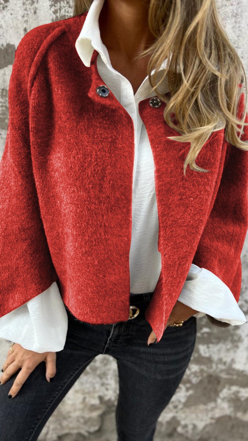 GR | Rundhals-Wolljacke Für Frauen Mit Langen Ärmeln