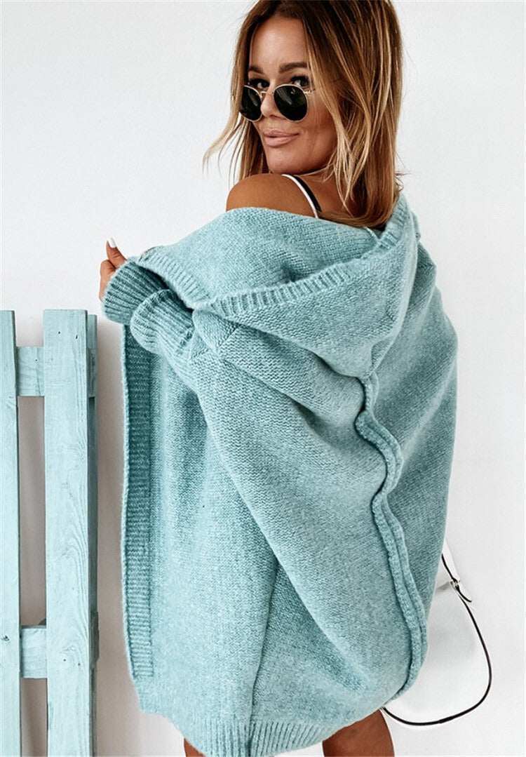 GR | gestrickte Cardigan - oversized Damenpullover
