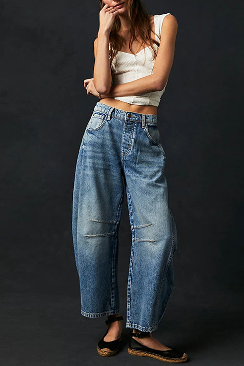 GR | Rosiedress Mid Rise Barrel Leg Jeans