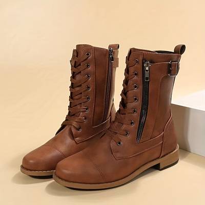 GR - Ankle boot with zipper and lace