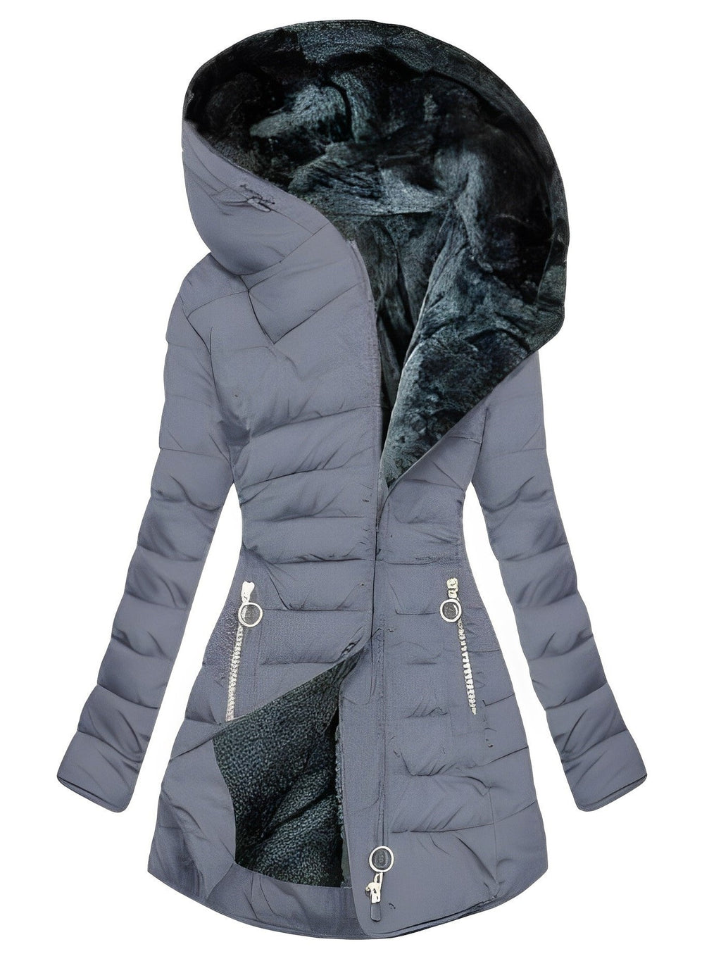 GR | Warm plush jacket with zipper 