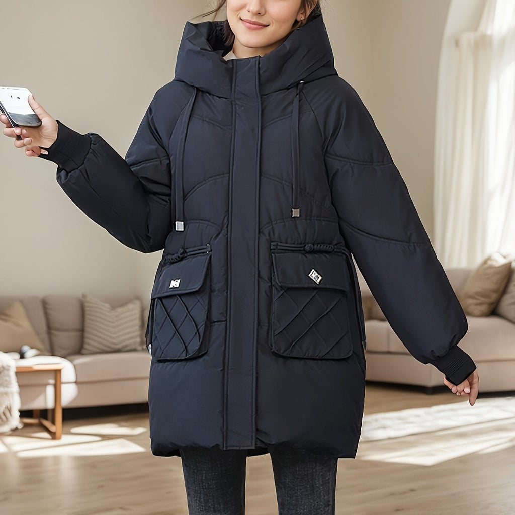 GR | Stylish Winter Casual Long Puffer Jacket for Women