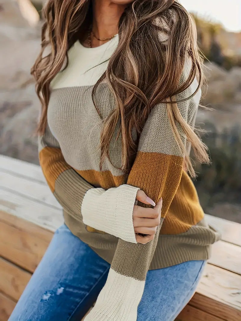 GR | Striped Knitted Women's Tops Stylish and Comfortable