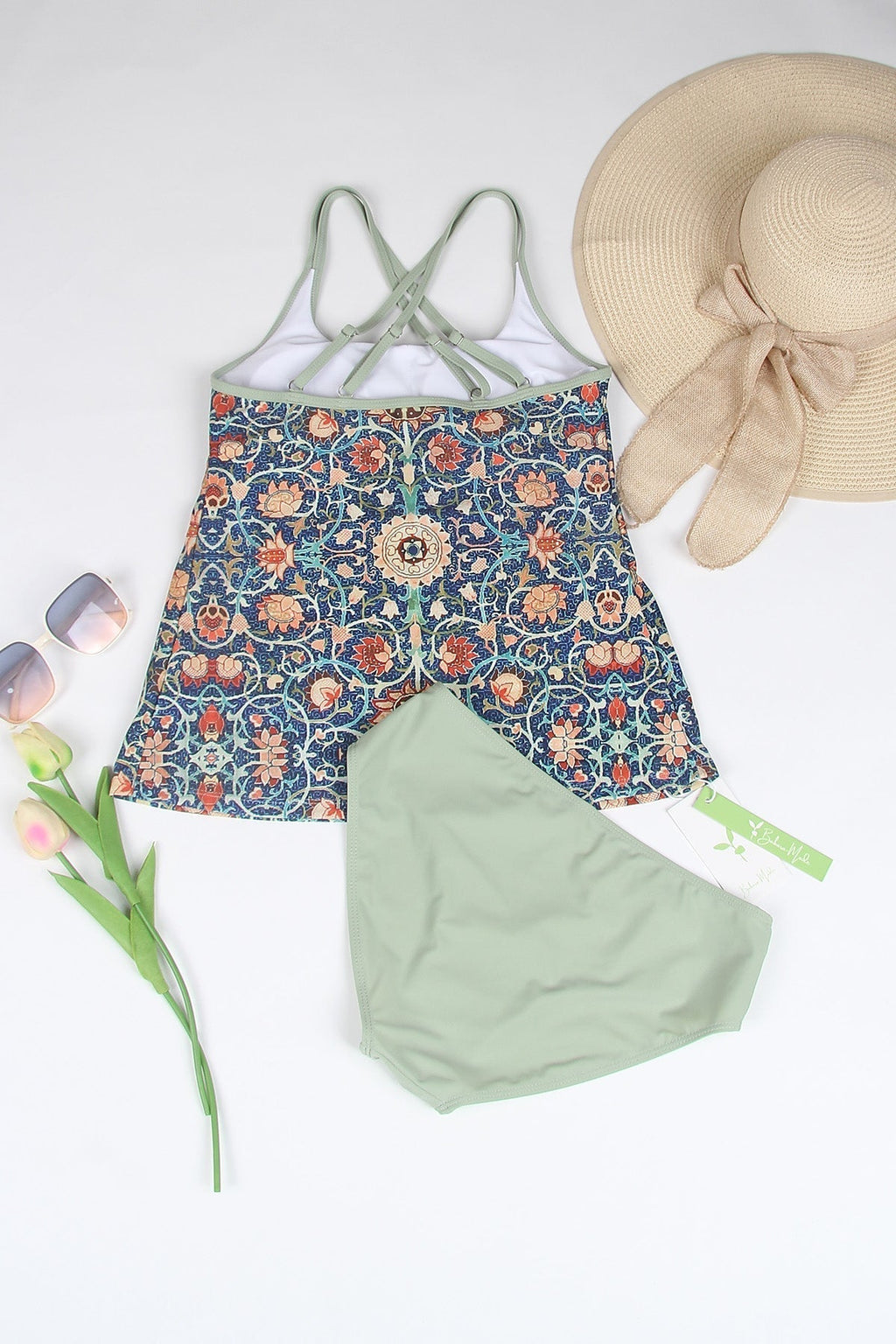 GR | Glamorous sleeveless swimwear with print