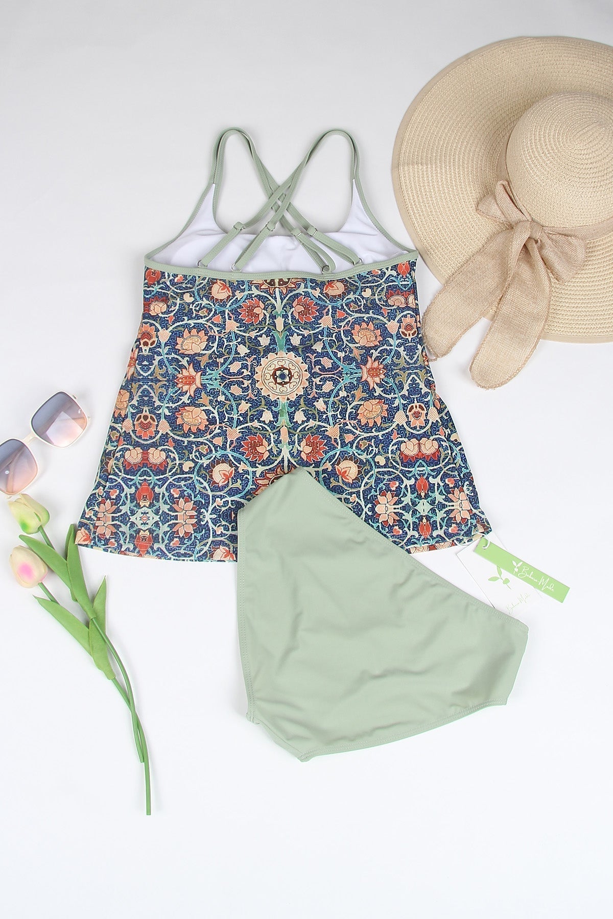 GR | Glamorous sleeveless swimwear with print