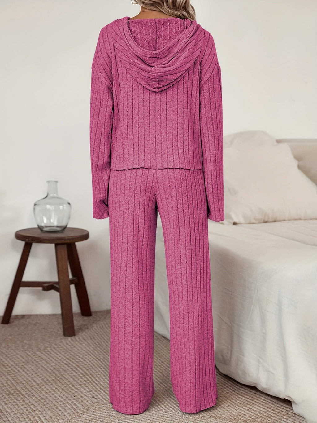 GR  | Damen Freizeit Uni Farbener Kapuzenpullover und