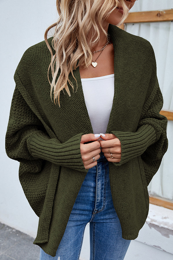 GR | Eleganter Herbst Strickcardigan mit Dolmanärmeln für Frauen