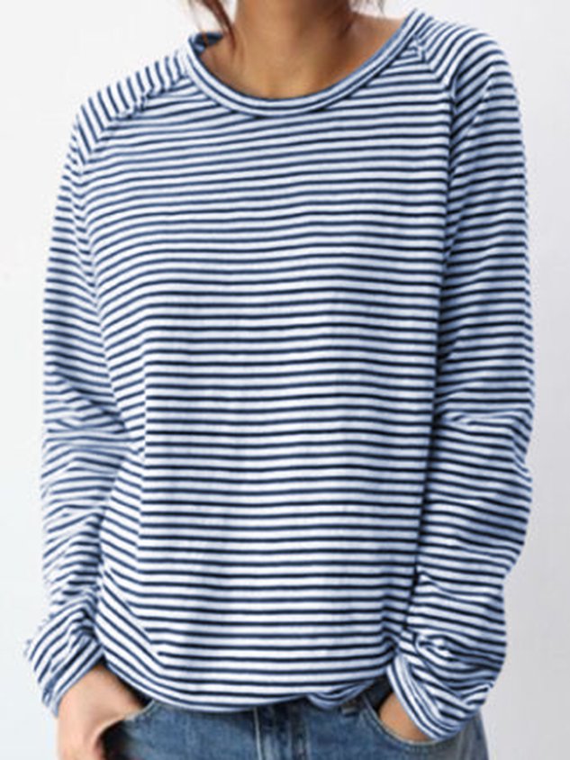 GR | Gestreifte Pullover mit Langen Ärmeln