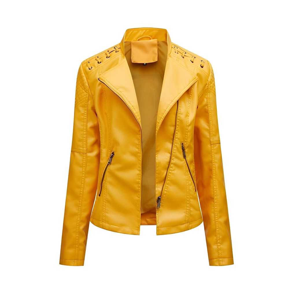 GR Allrounder: The ElegantAura leather jacket