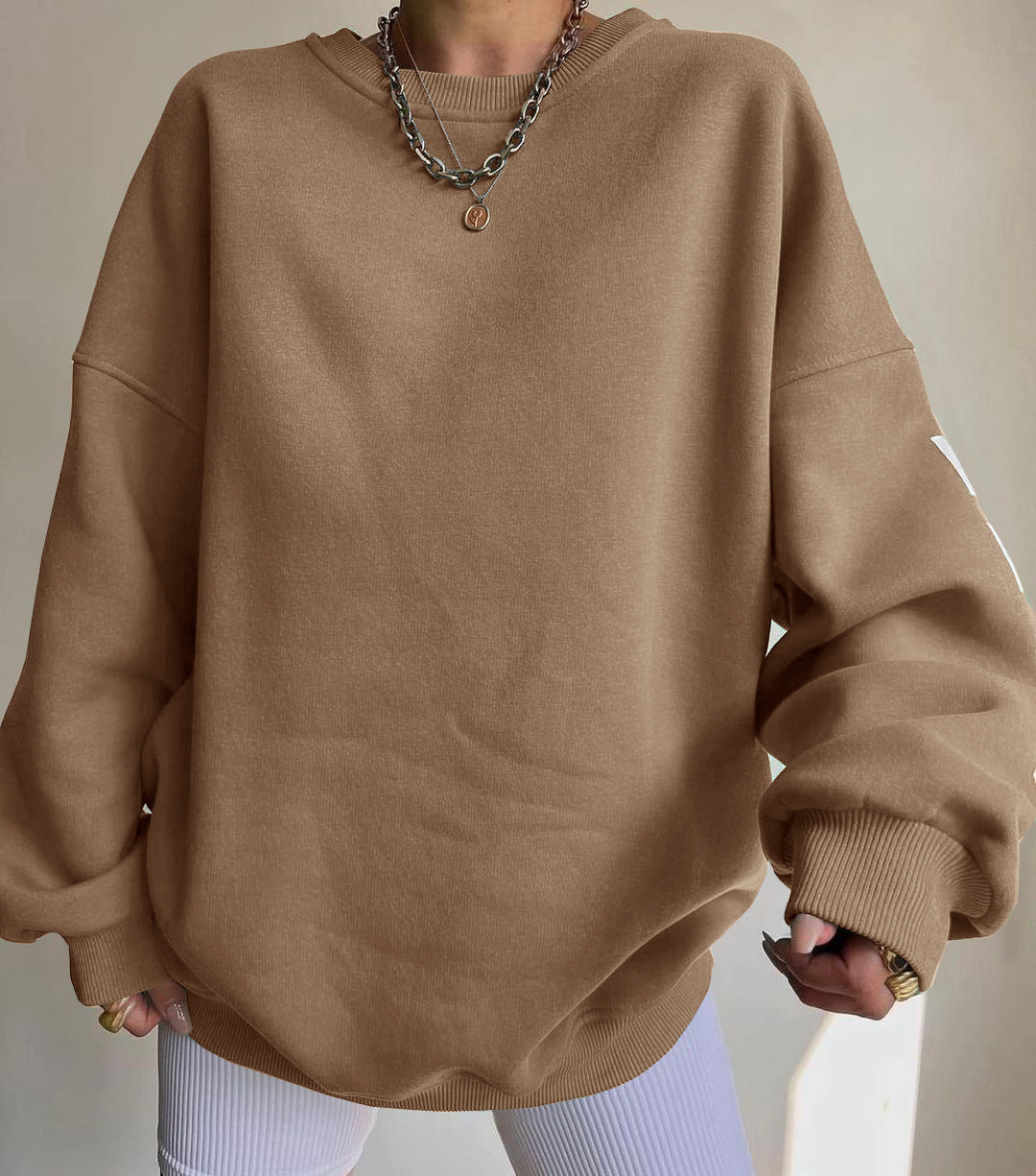 GR | Übergroßer Langarm Kapuzenpulli