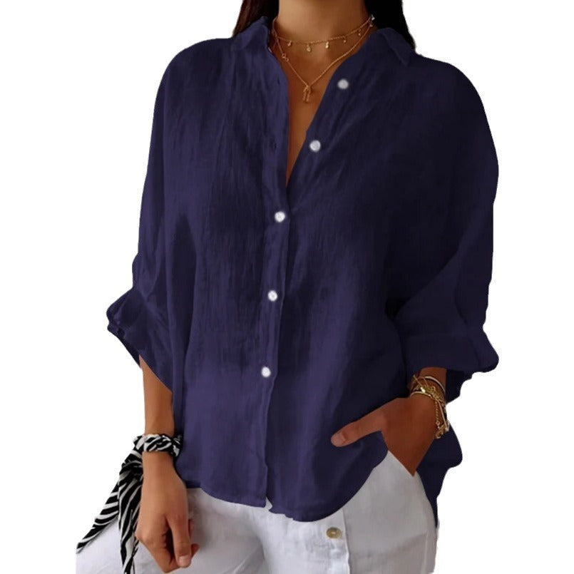 GR | Fashionable top made of cotton and linen