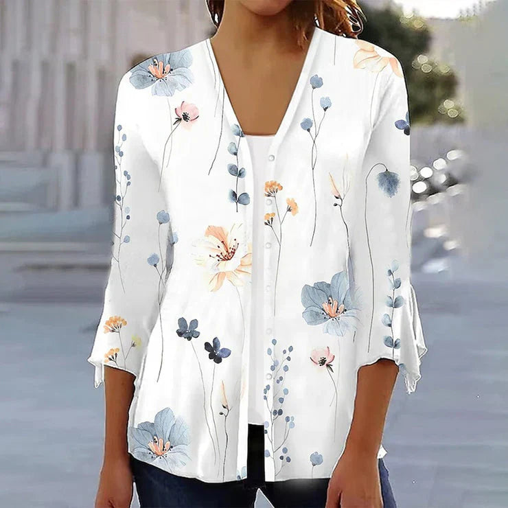 GR | Elegant top with floral pattern