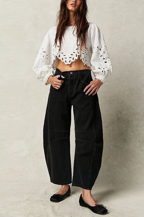 GR | Rosiedress Mid Rise Barrel Leg Jeans