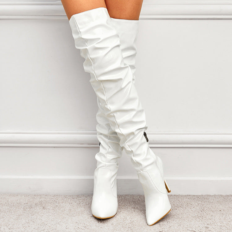 GR | Knee-high long boots for women with super high heels for parties