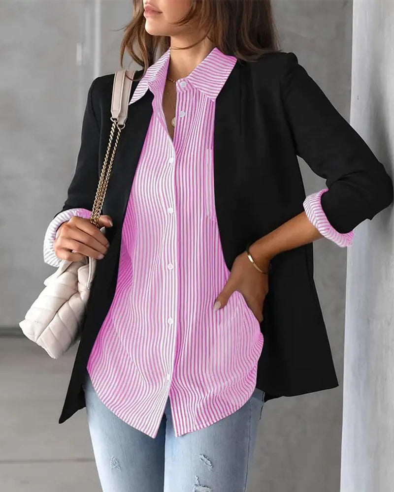 GR | Shirt with striped pattern
