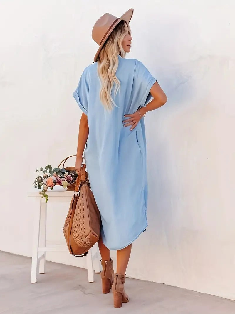 GR | Soft denim dress for women