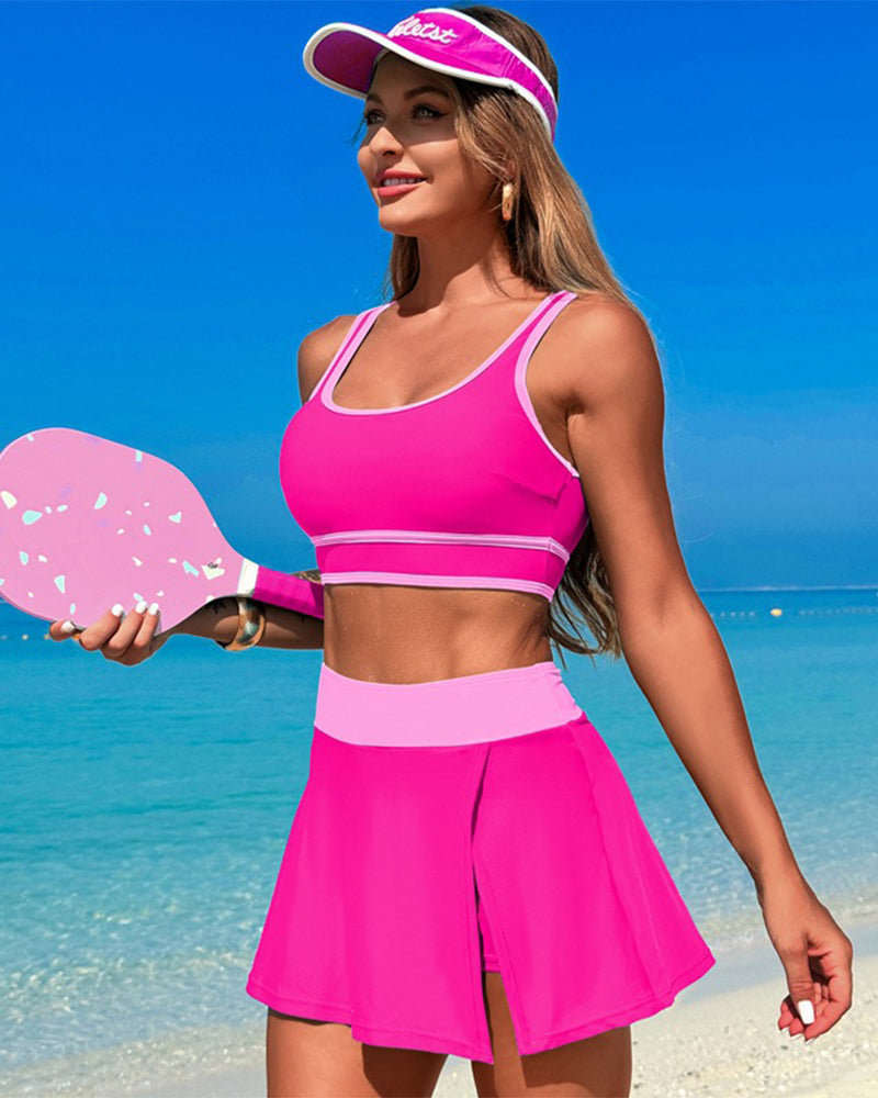 GR | Quick-Drying Two-Piece Swim Skirt Set