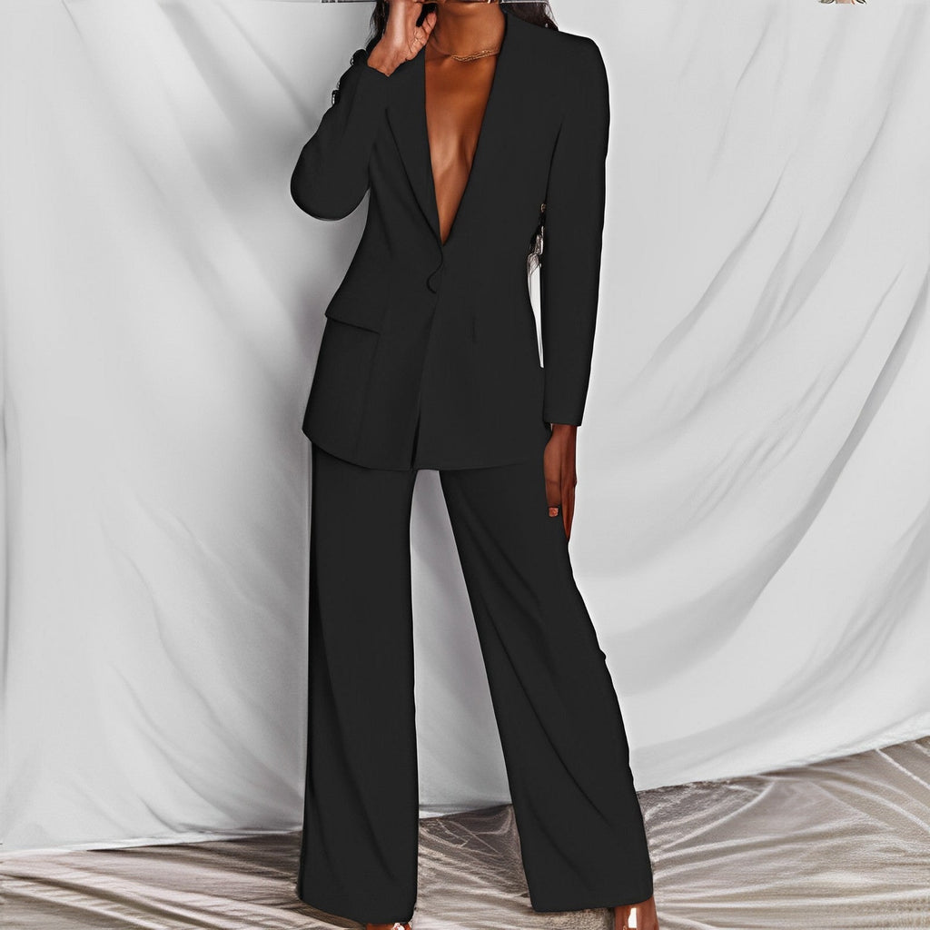GR | Elegant women's suit with long sleeves and trousers