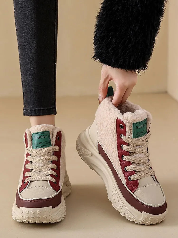 GR | Women's Snow Boots with Thick, Warm Sole 