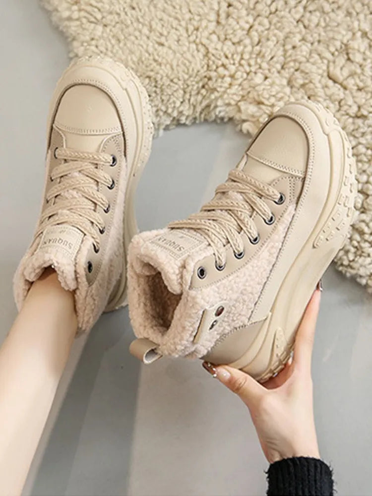 GR | Women's Snow Boots with Thick, Warm Sole 