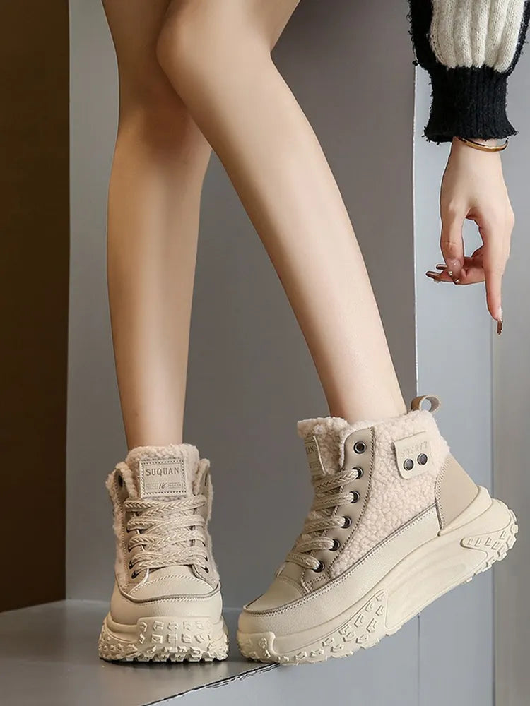 GR | Women's Snow Boots with Thick, Warm Sole 