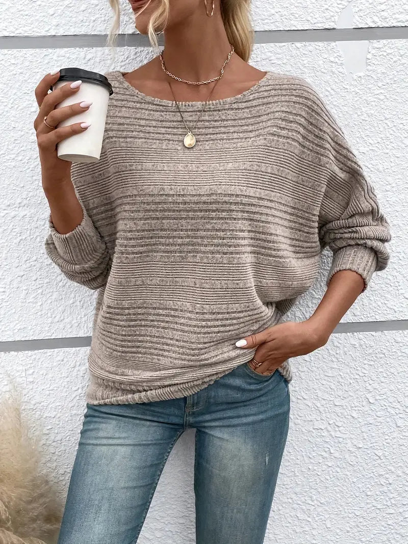 GR | Gestreifter Pullover Für Mühelosen Alltagsstil Für Frauen