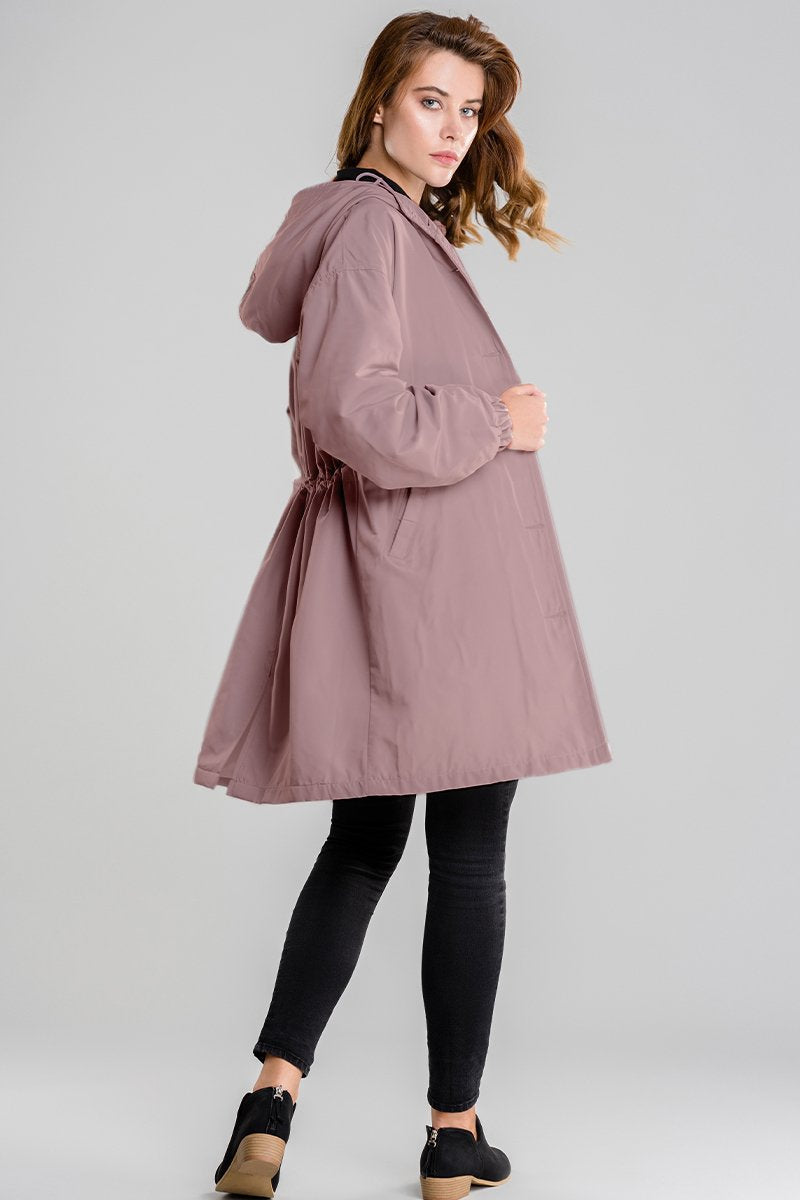Wasserfeste Windjacke mit Kapuze in Übergröße Regenjacke