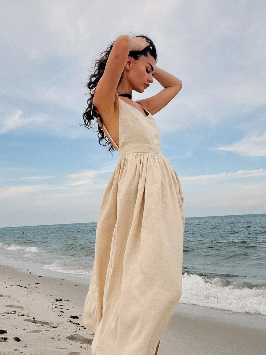 GR | Vintage Linen Beach Dress