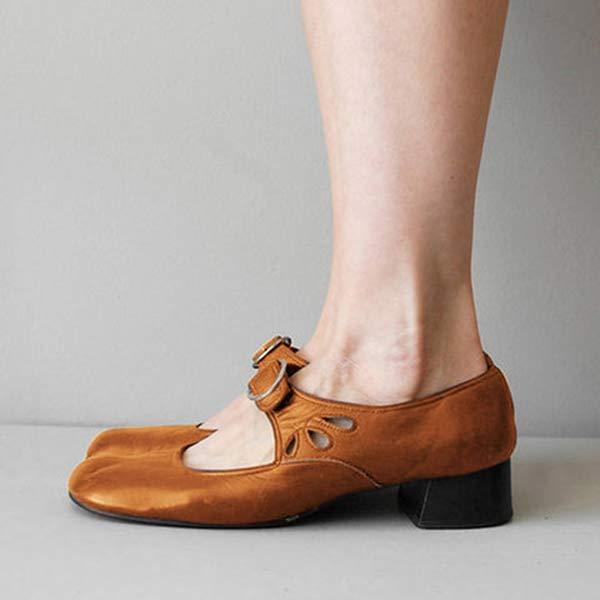 BEATRICE™ - Wedge Leather Orthopedic Buckle Sandals 