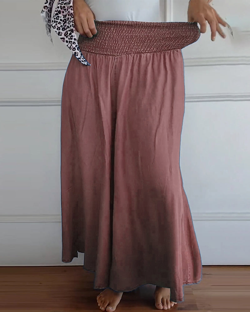GR | Hose mit Elastischem Bund und Weiten Beinen
