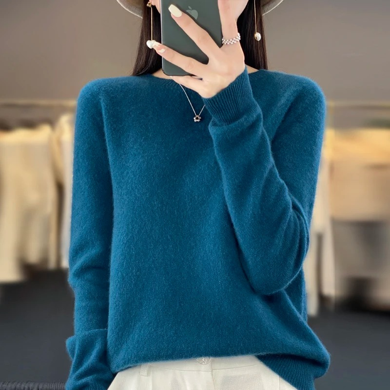 GR | Cashmere Pullover Damen Stilvoller Rundhals, Weich & Komfortabel