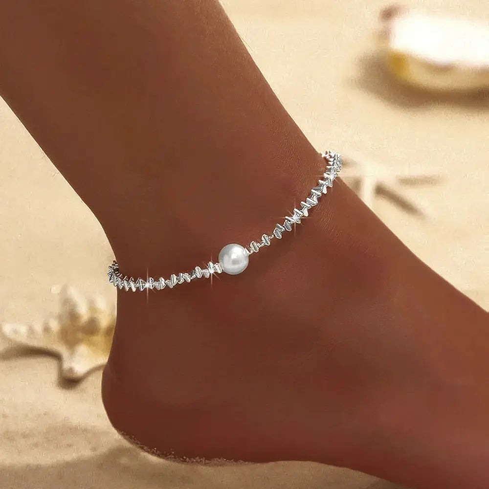 GR | Gold/silver anklet for women
