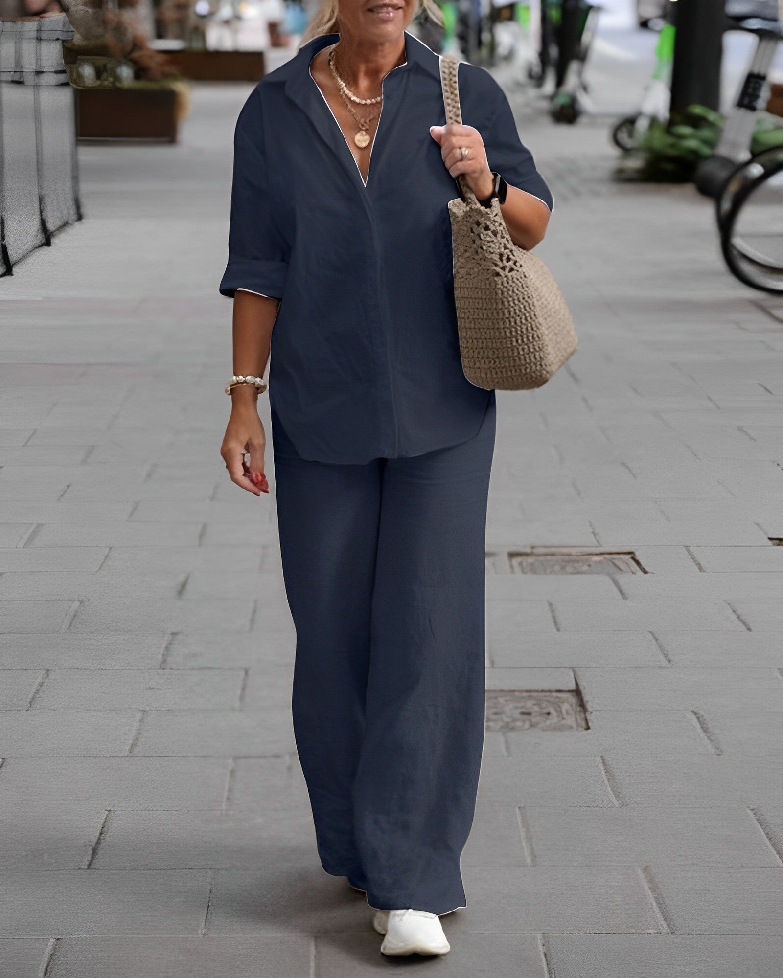 GR | Relaxed Leinenhose Mit Luftigem Sitz Für Damen