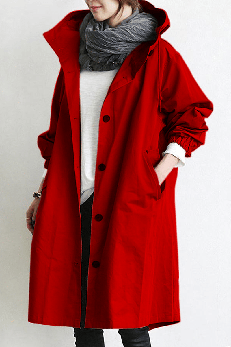 GR | Women's hooded trench coat
