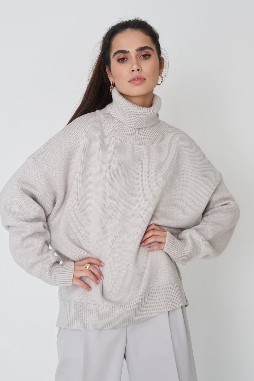 GR | Lieblicher Winter Hoher Kragen Pullover