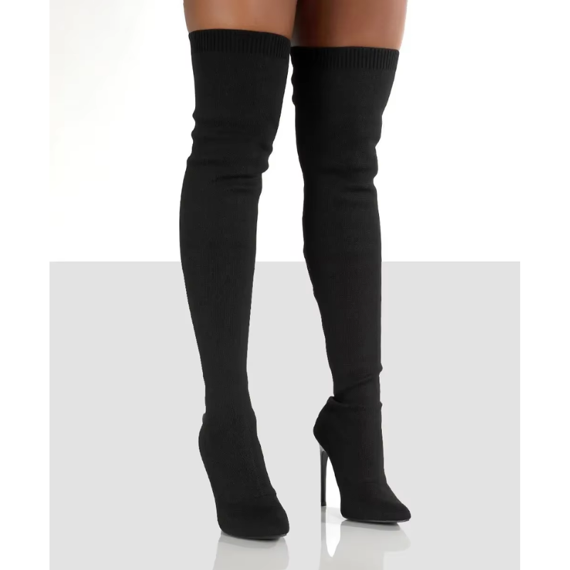 GR | Over-the-knee stretch stiletto boots, elegant women's boots