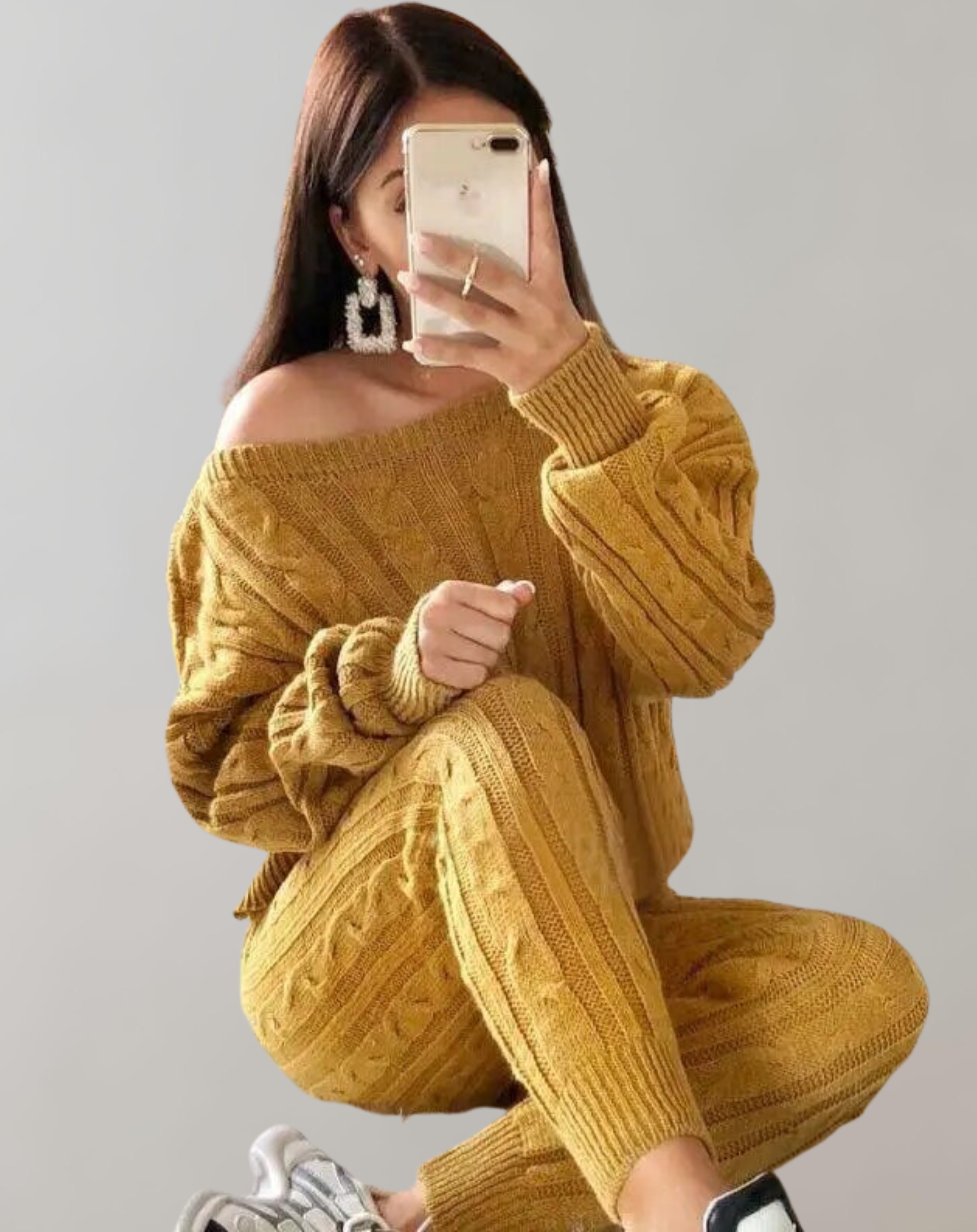 GR - Knitted Shoulder and Trousers Set