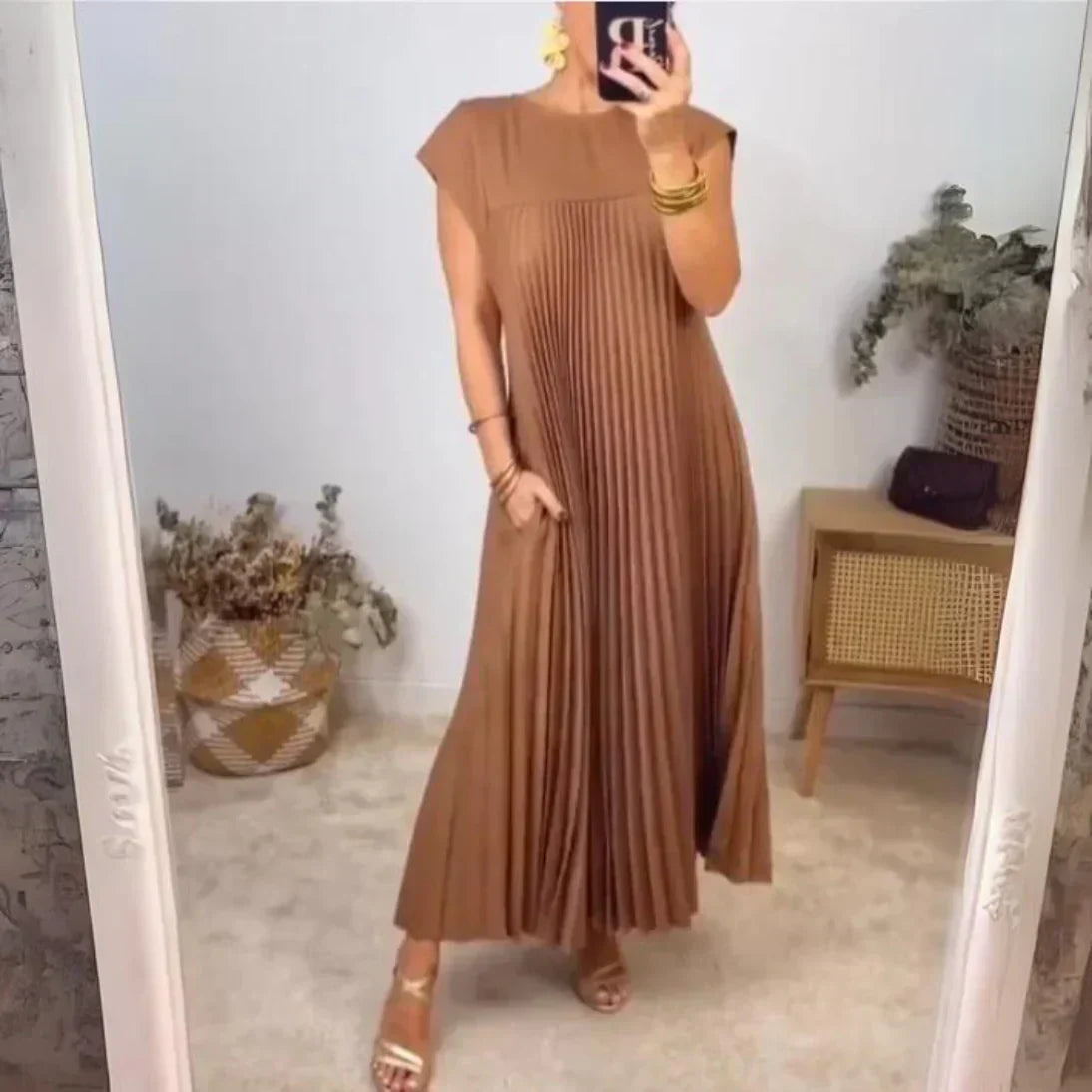 GR | Leichtes Und Frisches Plisseekleid