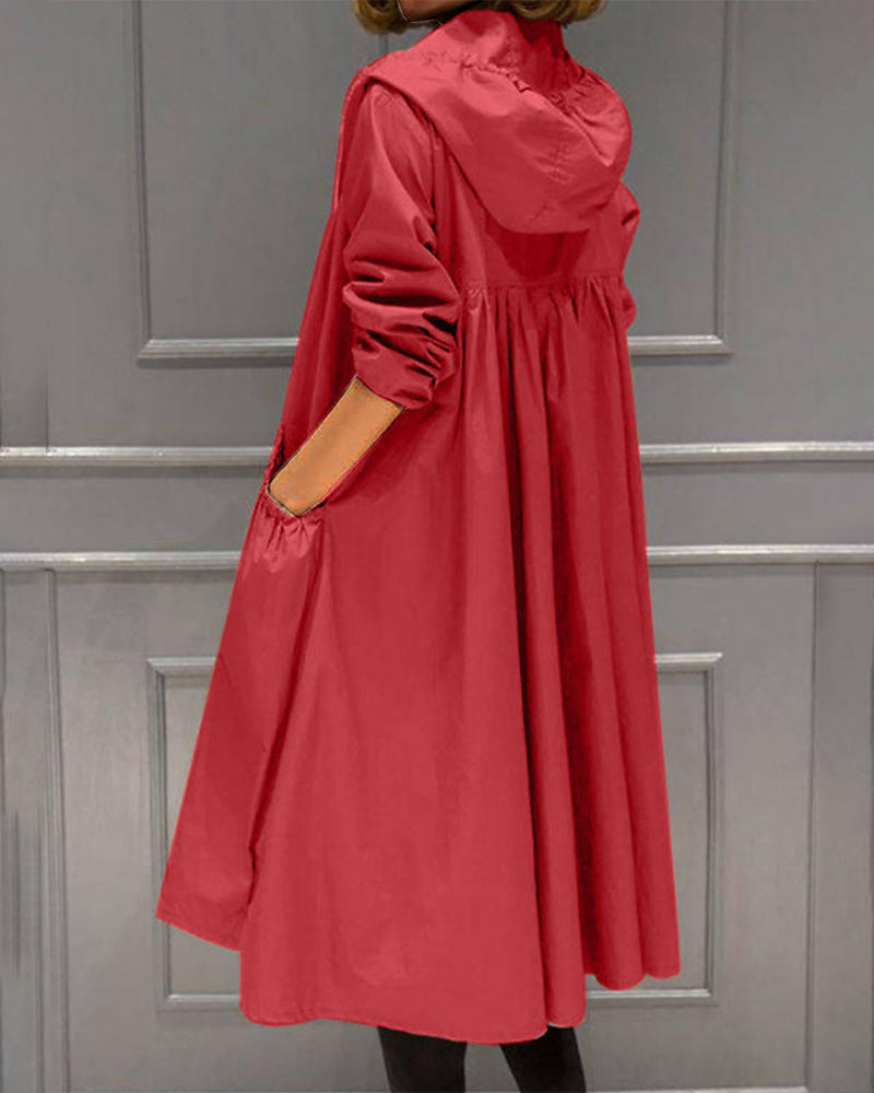 GR | Waterproof Long Trench Coat With