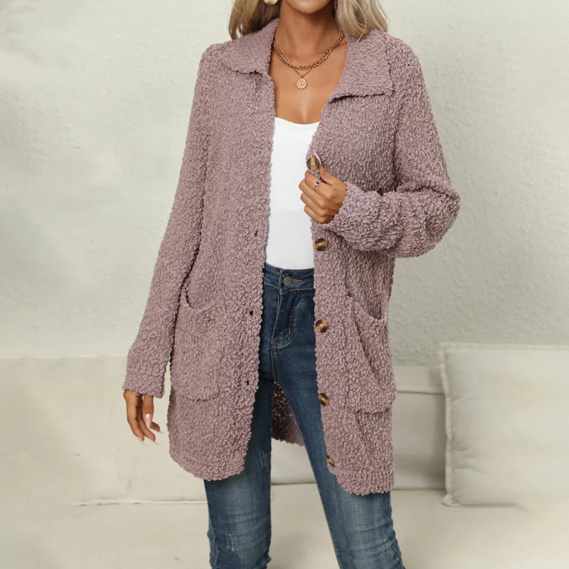 GR | Lässiger Einfarbiger Cardigan