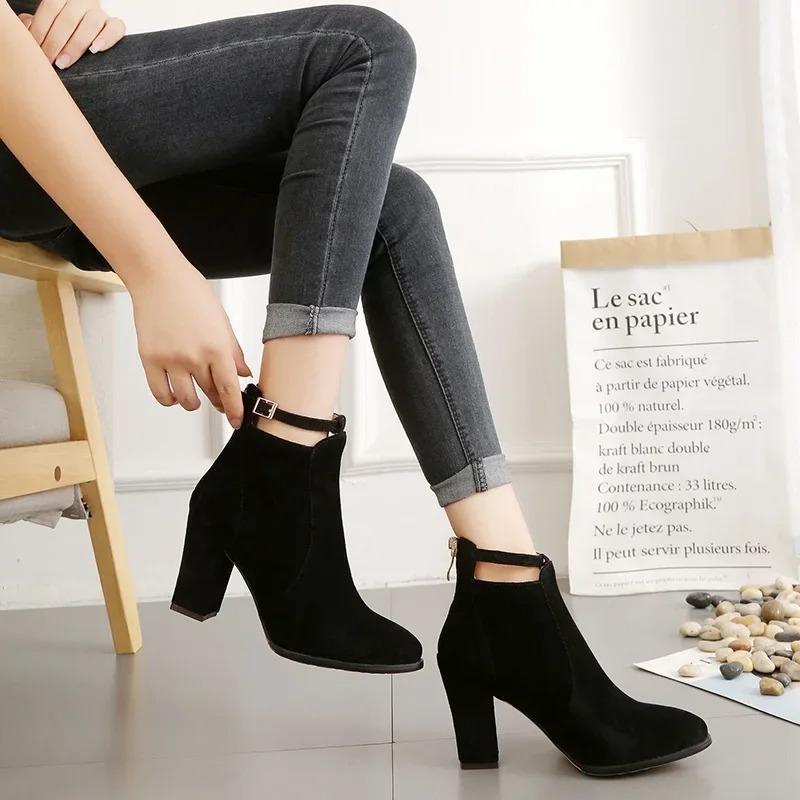 GR | High block heel boots for women