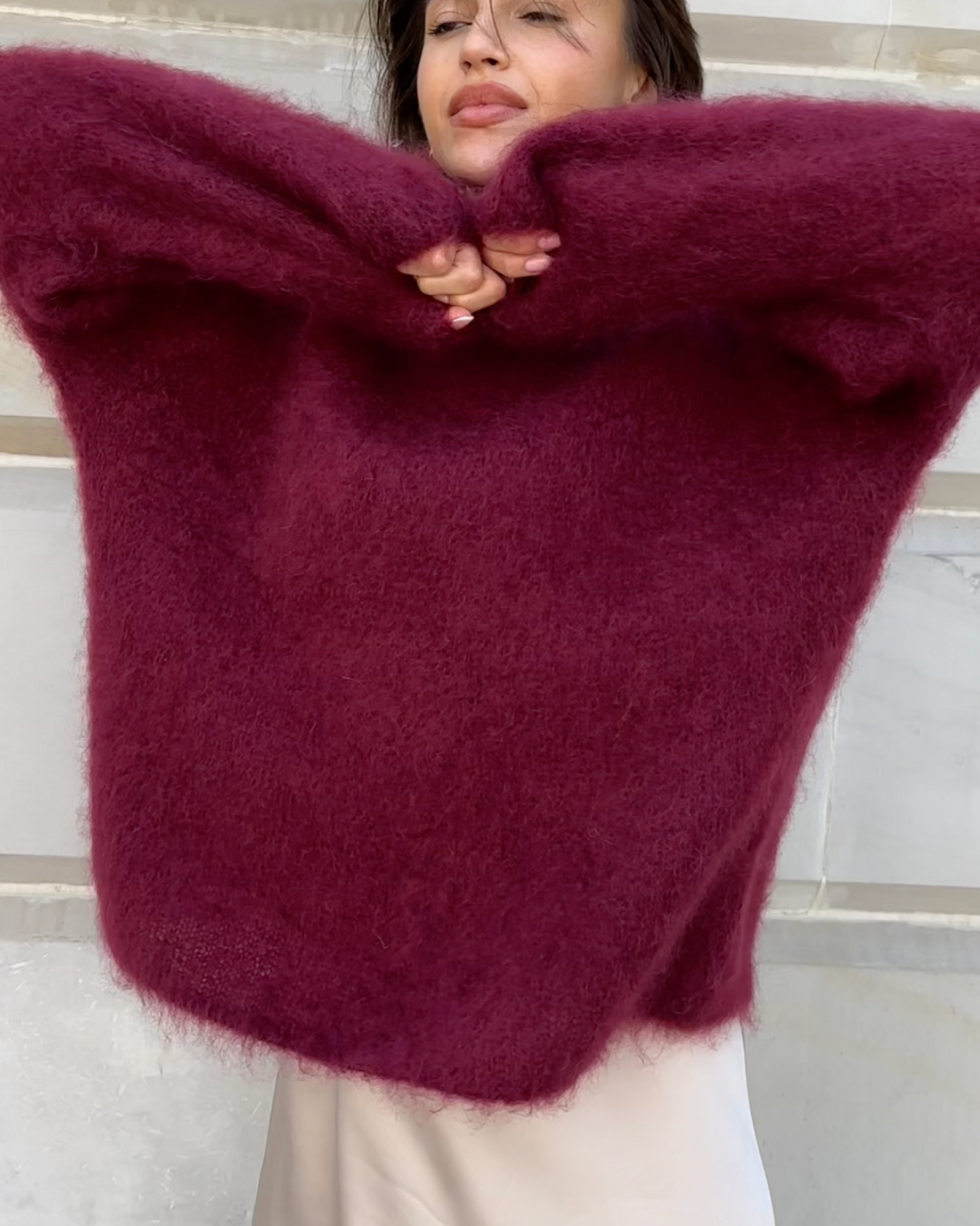 GR | Mohair blend pullover with round neck