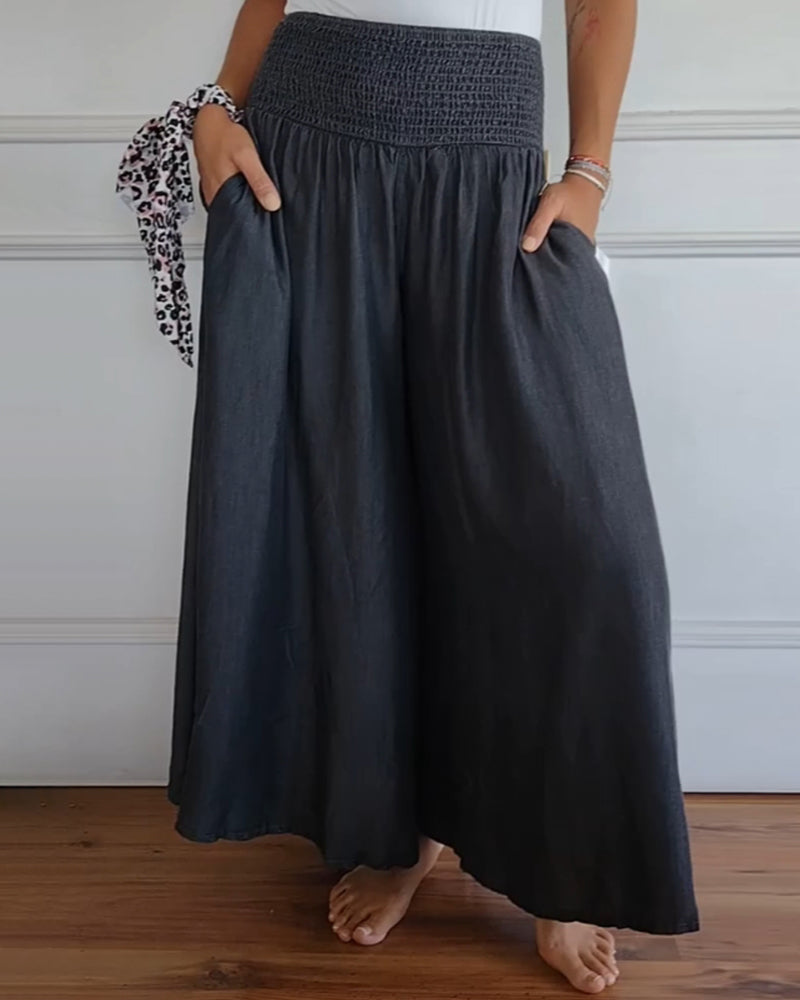 GR | Hose mit Elastischem Bund und Weiten Beinen