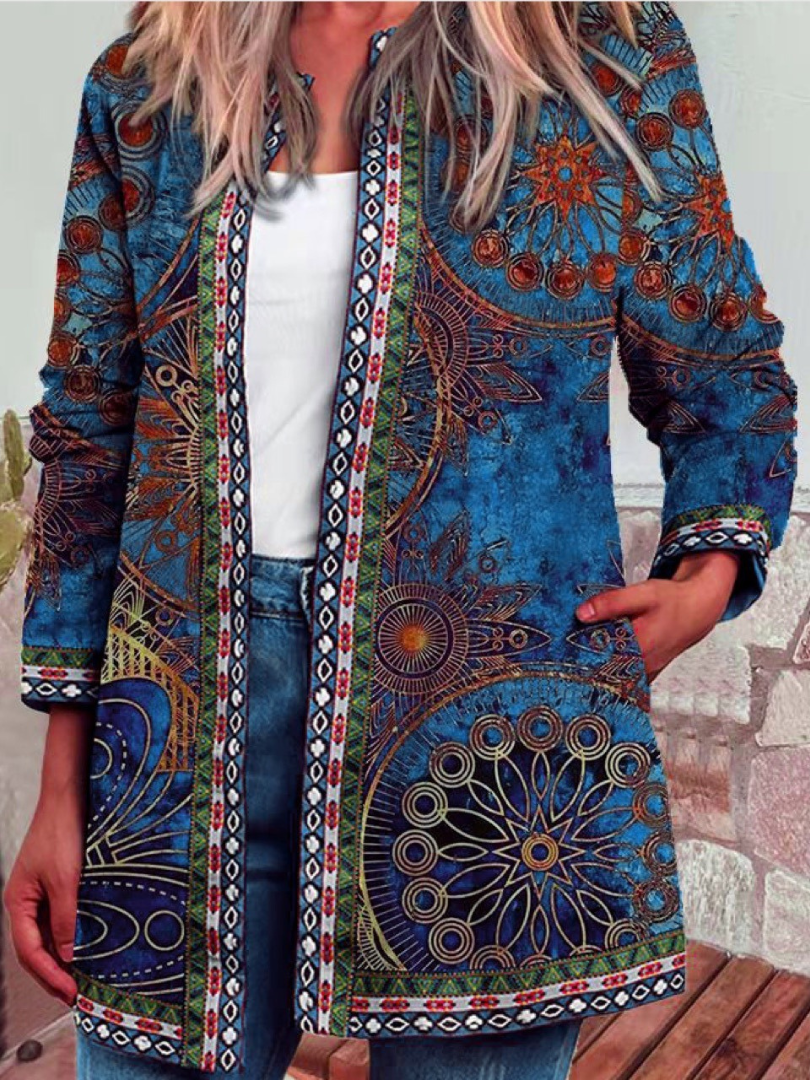 GR | Women's Ethnic Floral Coat Jacket 