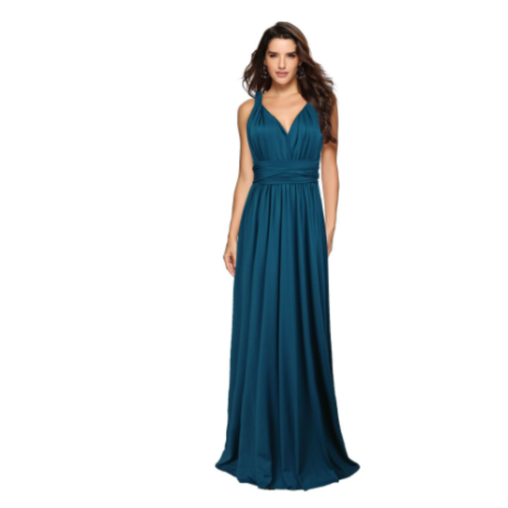 GR | Damen Geformtes Satin Kleid Stylish