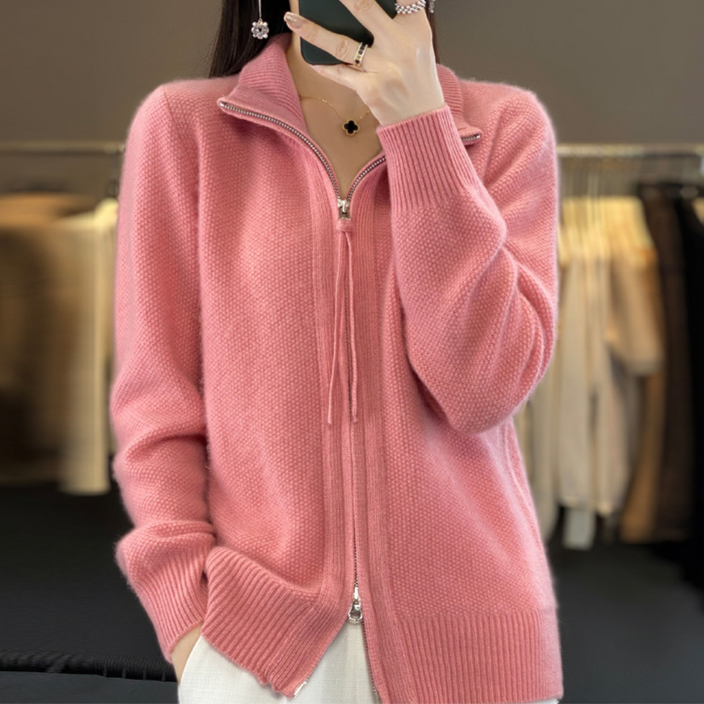 GR | Elegant and comfortable zip-up cardigan